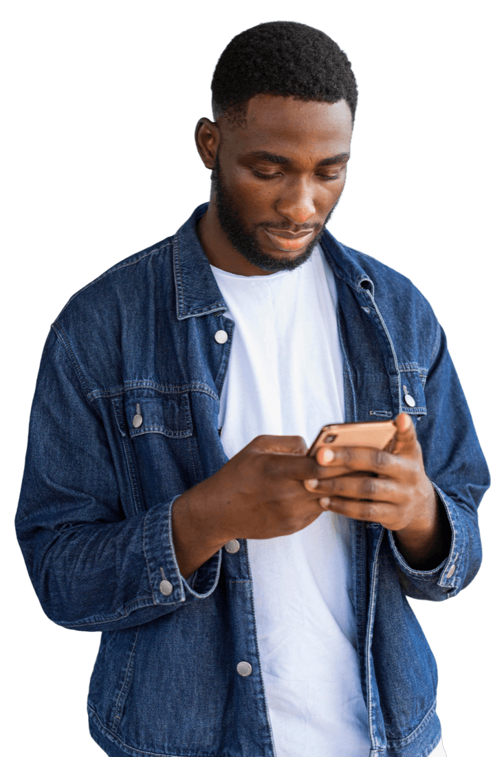 bitMARTe Saver member checking his points on his phone